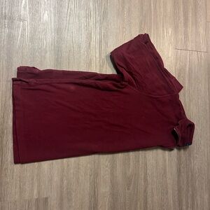 Polo Burgundy 1/4 zip | Extra Large Baggy
